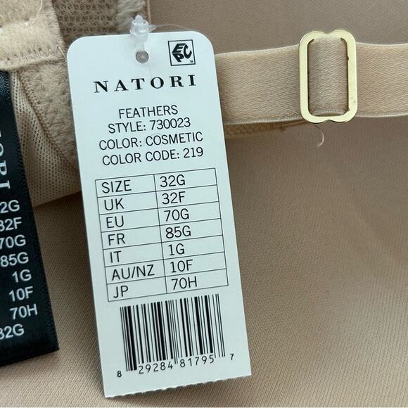 Natori Feathers Contour Plunge Bra 32G Cosmetic NWT - Picture 6 of 12